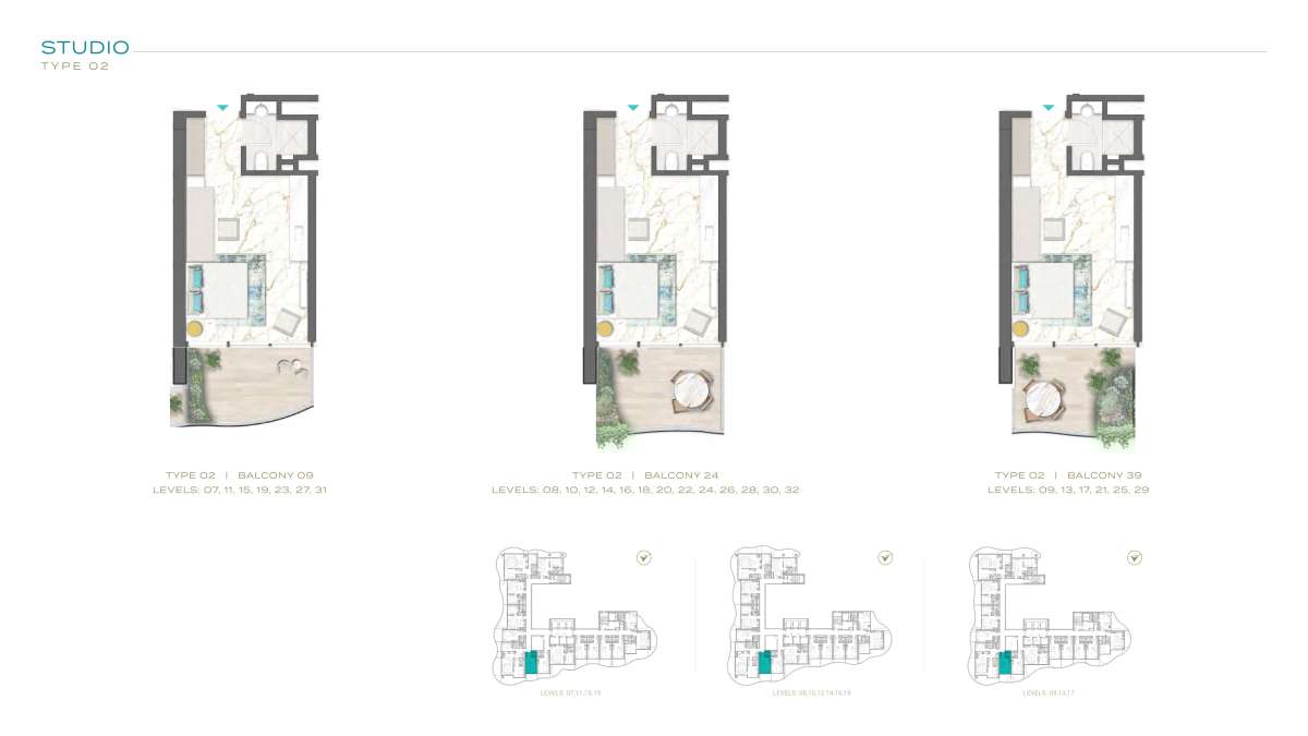 STD-Type 02-Balcony 09, Type 02-Balcony 24, Type 02-Balcony 39